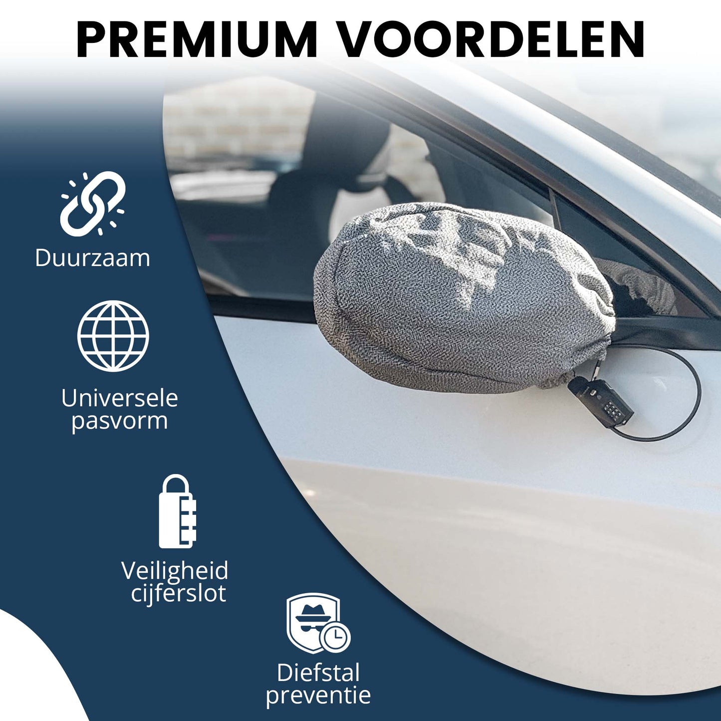 FritzLock Spiegelhoes XL – Diefstalbescherming voor grote SUV-spiegels (Set van 2)